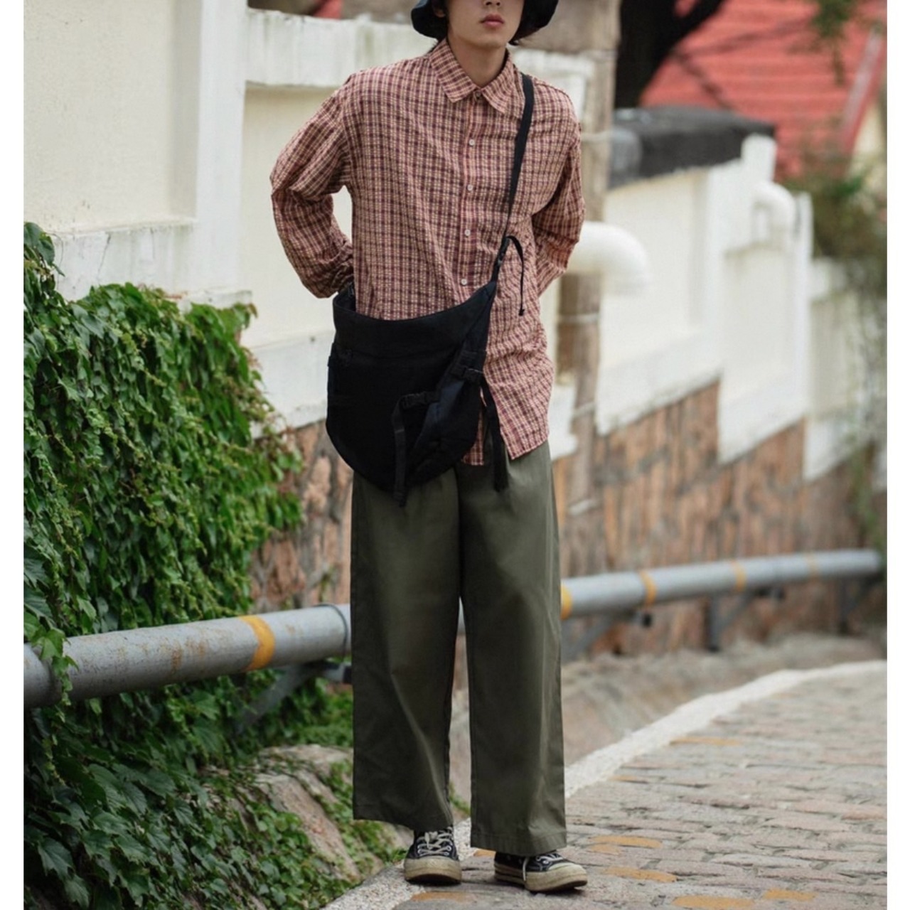 Gingham check oversized shirt 0363 - 8