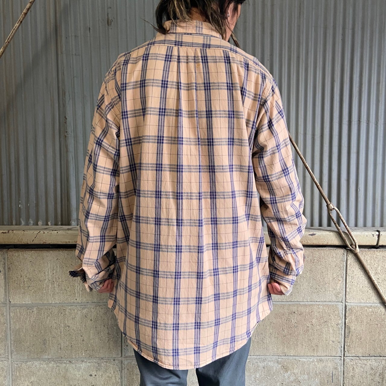 L.L.Bean VINTAGE USA製 コットンチェックネルシャツ 2XL