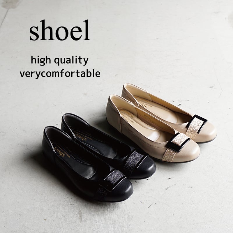 Toy 90 レザーパンプス shoel シュール グリッターバックルレザーパンプス 6558 | Shoel