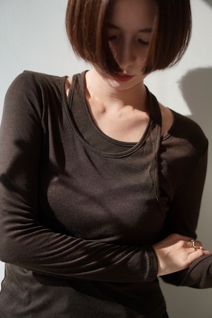 layered like tops レイヤードライクトップス Brown