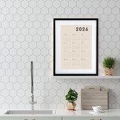 2026 MINIMAL CALENDAR｜余白と数字が美しいミニマルカレンダーポスター｜一年を整える洗練デザインA3ポスター