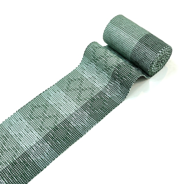 首里花織　半幅帯　緑系　（端処理込み）　4RK30990