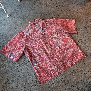 reyn spooner 反転プリント ハワイアンシャツ used [408012]