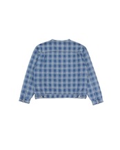【#Re:room】CHECK DENIM NO COLLAR JACKET［REJ149］