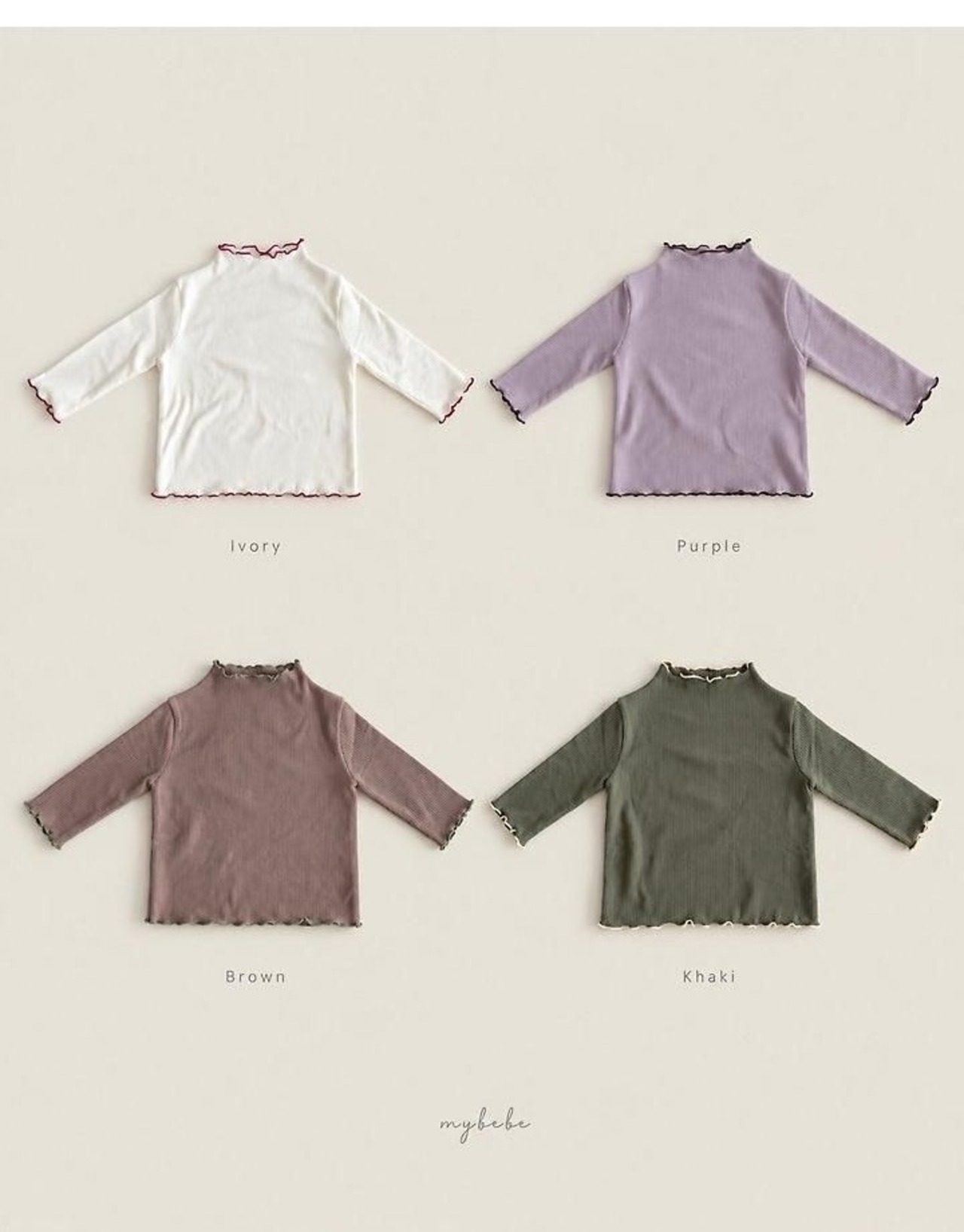 韓国子供服 / 26winter / my bebe / ヨーグルトハーフタートル / キッズ / 冬服 *XS~XL*