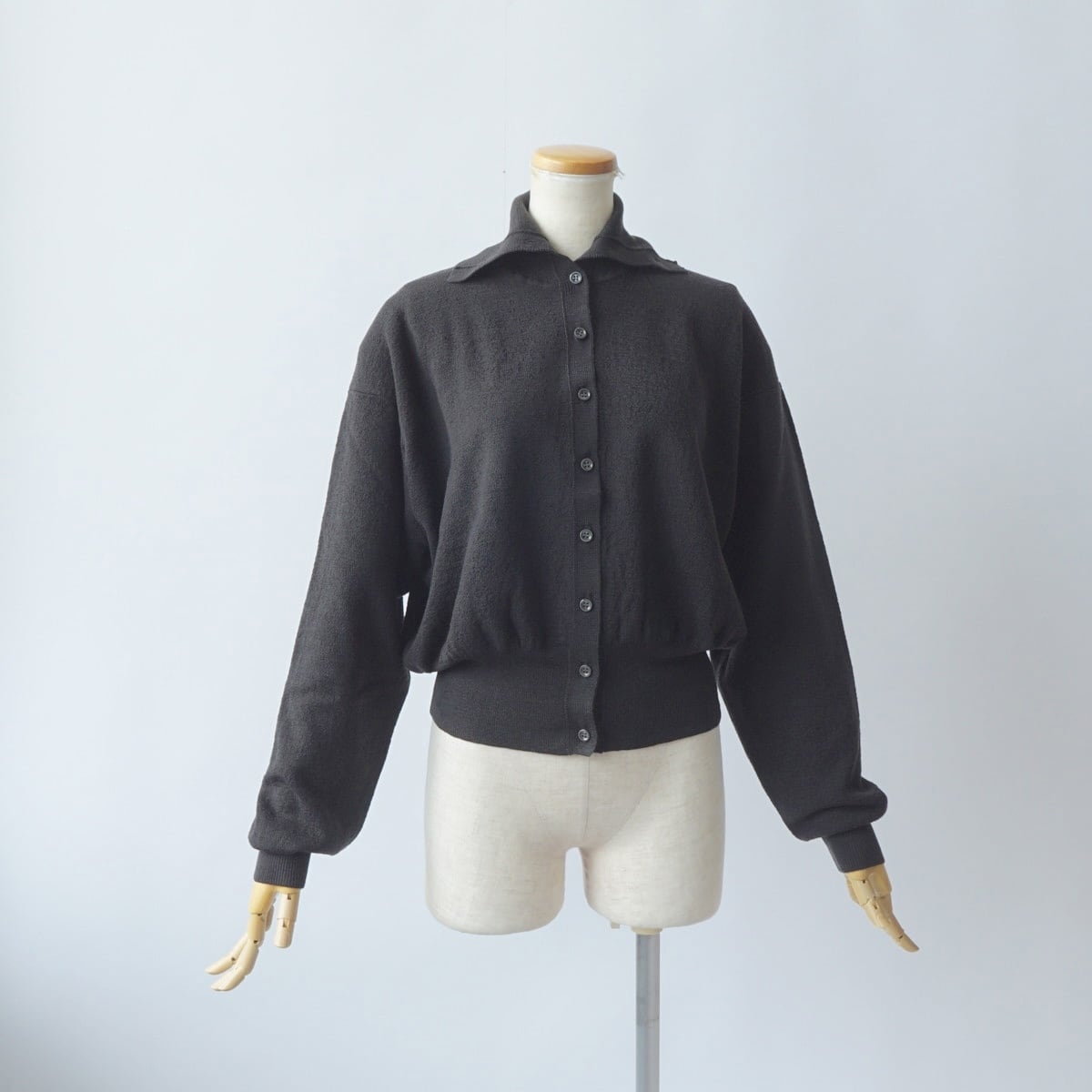nikki essential pieces カーディガンニット黒ブラックM2 Nikki ESSENTIAL PIECES/ニッキエッセンシャルピーシーズ・Big Collar
