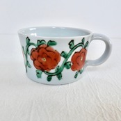 村田菜穂美作 鉄絵赤花唐草 ストレートマグ(ソーサ皿は別売)