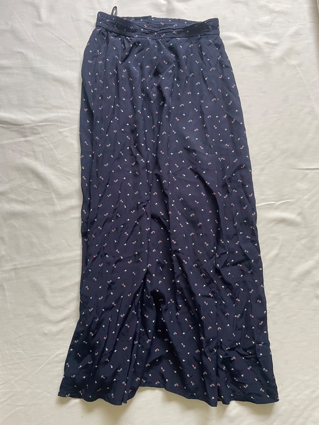 80s-90s "M Montana" Floral Pattern Maxi Skirt