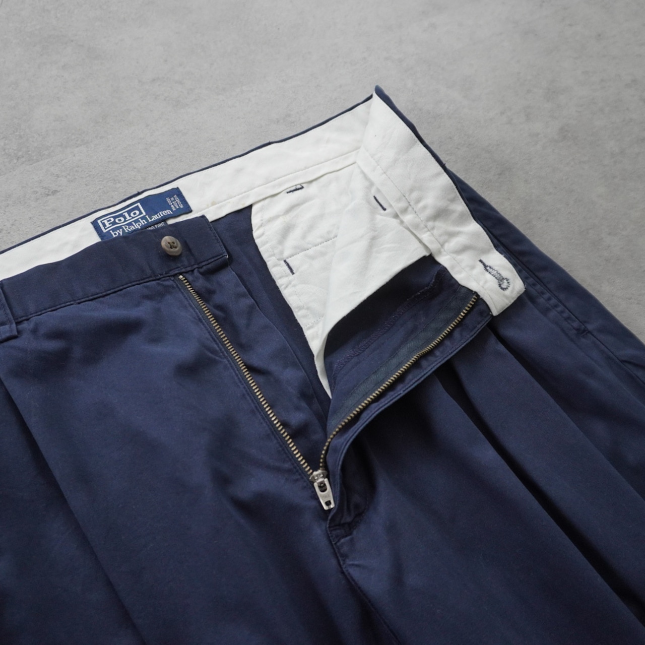 Polo by Ralph Lauren POLO CHINO HAMMOND "Lightweight Twill" navy [W33L26.5相当] 古着 - 5