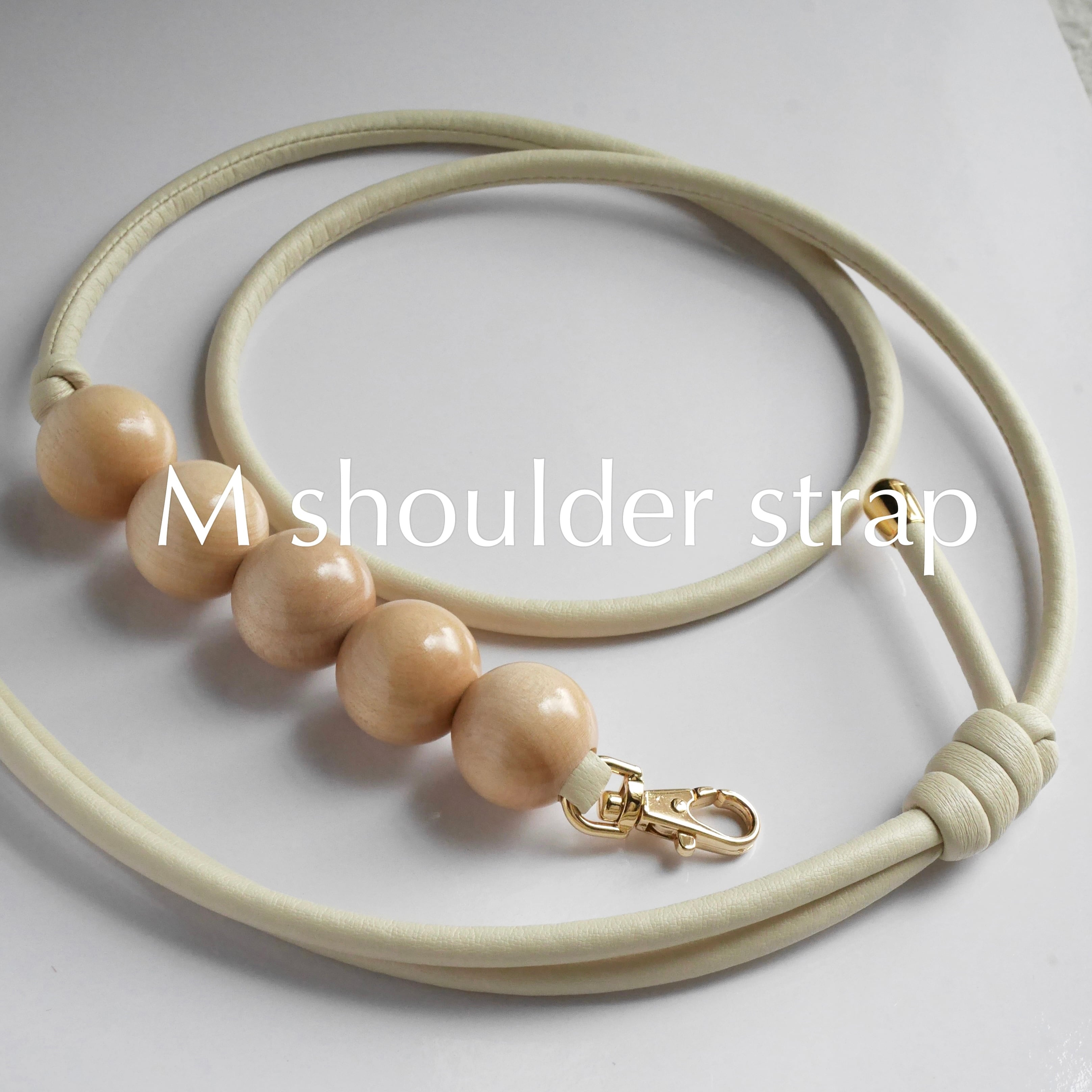 shoulder strap：ウッド（M）× 5 ナチュラル / アイボリー | nity