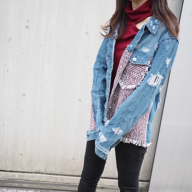 DENIM TWEED JACKET