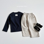 韓国子供服 / VIVID-I / 26Autumn / ラベルリブ Tシャツ / キッズ服 / ジュニア服 / 秋服 *XS~JM*