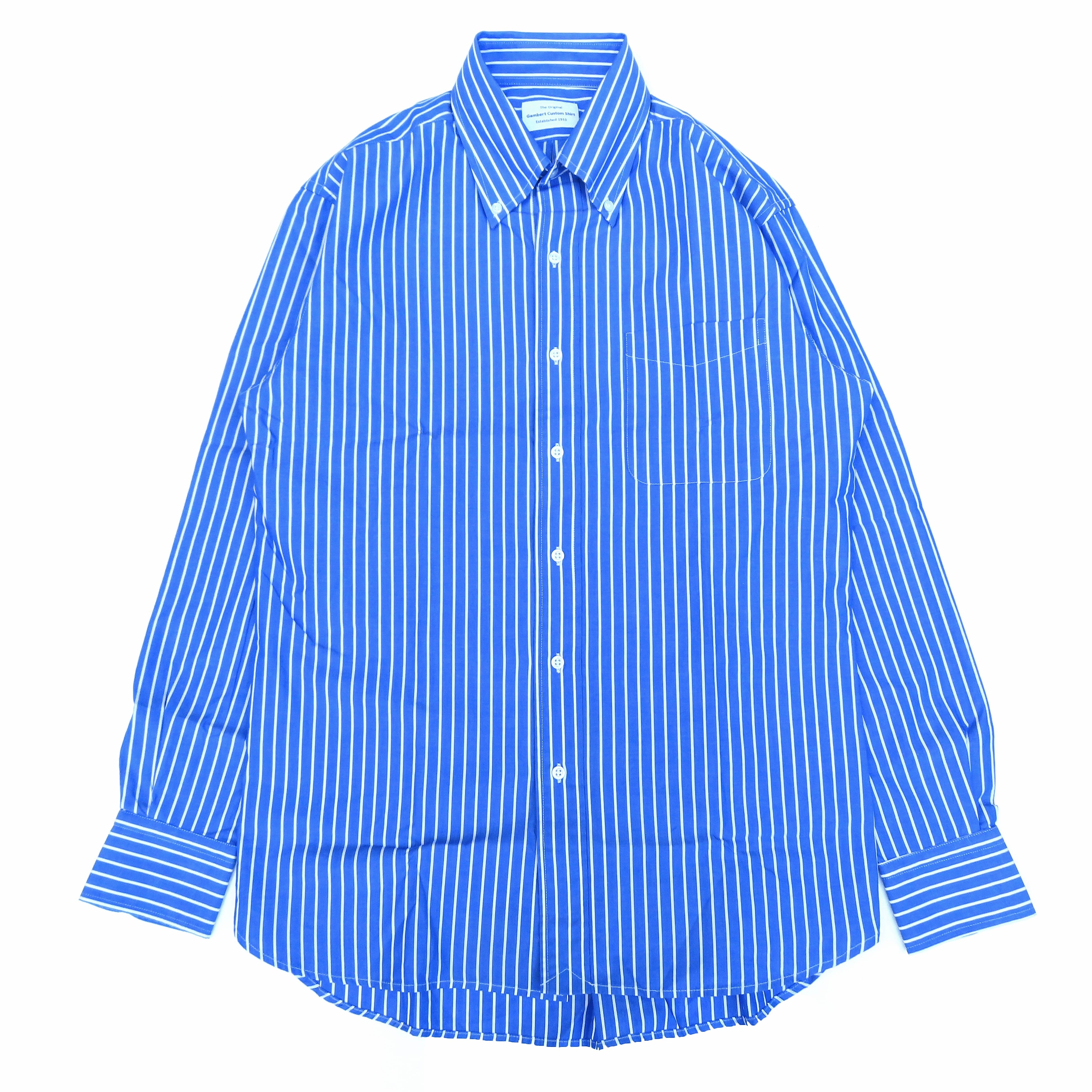 GAMBERT SHIRT (ギャンバートシャツ) B.D.SHIRTS STRIPE ブルー