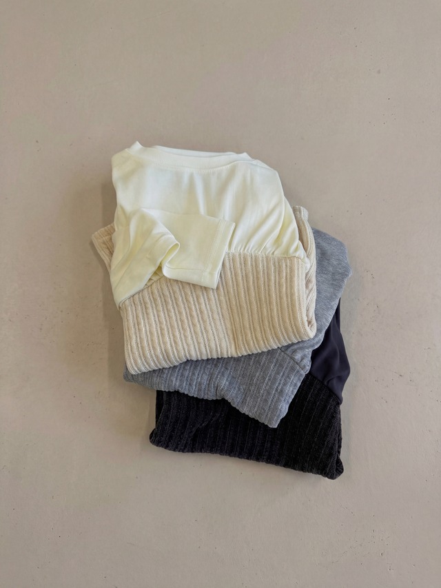 lib knit docking gather tops