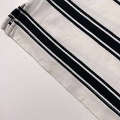 23区 homme ニジュウサンク ボーダー 半袖 ポロシャツ 50/ホワイト×ブラック メンズ