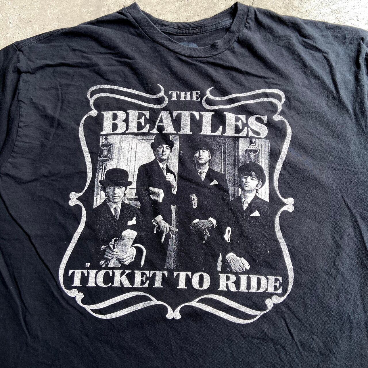 ビッグサイズ THE BEATLES ビートルズ TICKET TO RIDE バンドTシャツ