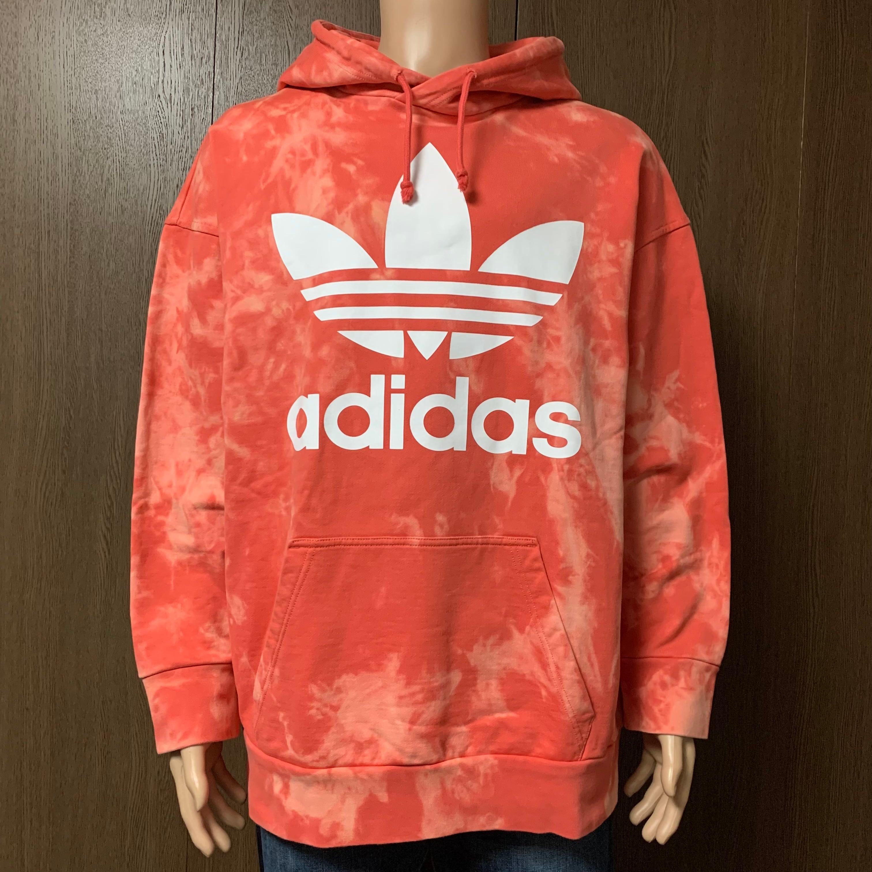 古着】adidas originals ロゴプリントタイダイ染プルオーバーパーカー ...