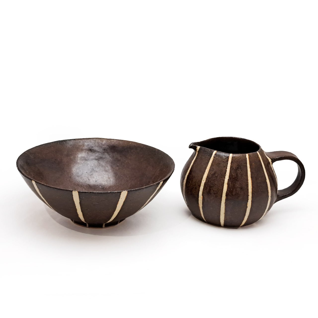 大野素子】マグカップ（茶 縦縞） | gallery&select shop 縁