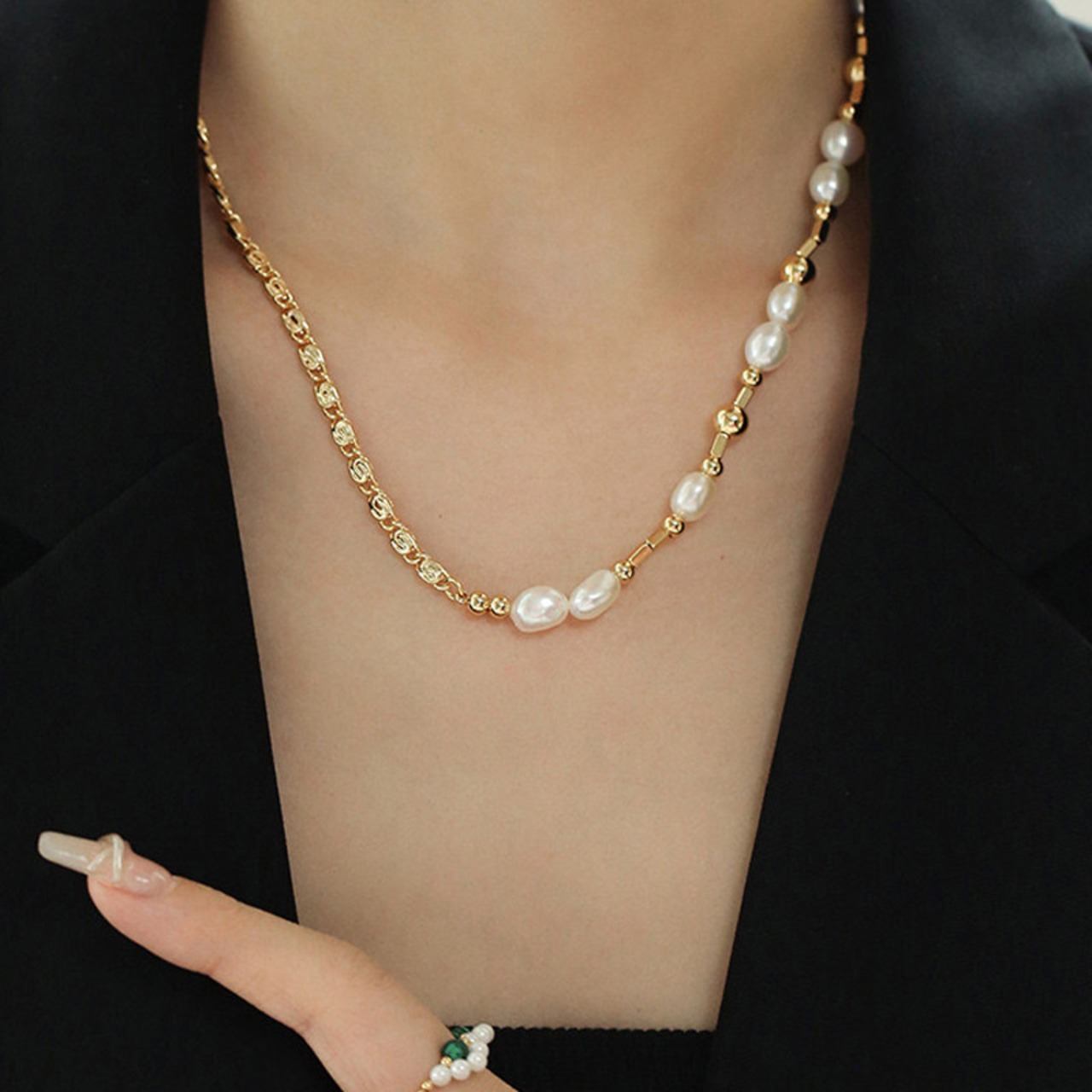 バロックパールゴールドネックレス W10094