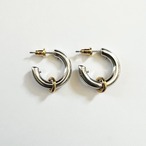 ステンレスバイカラーサークルピアス