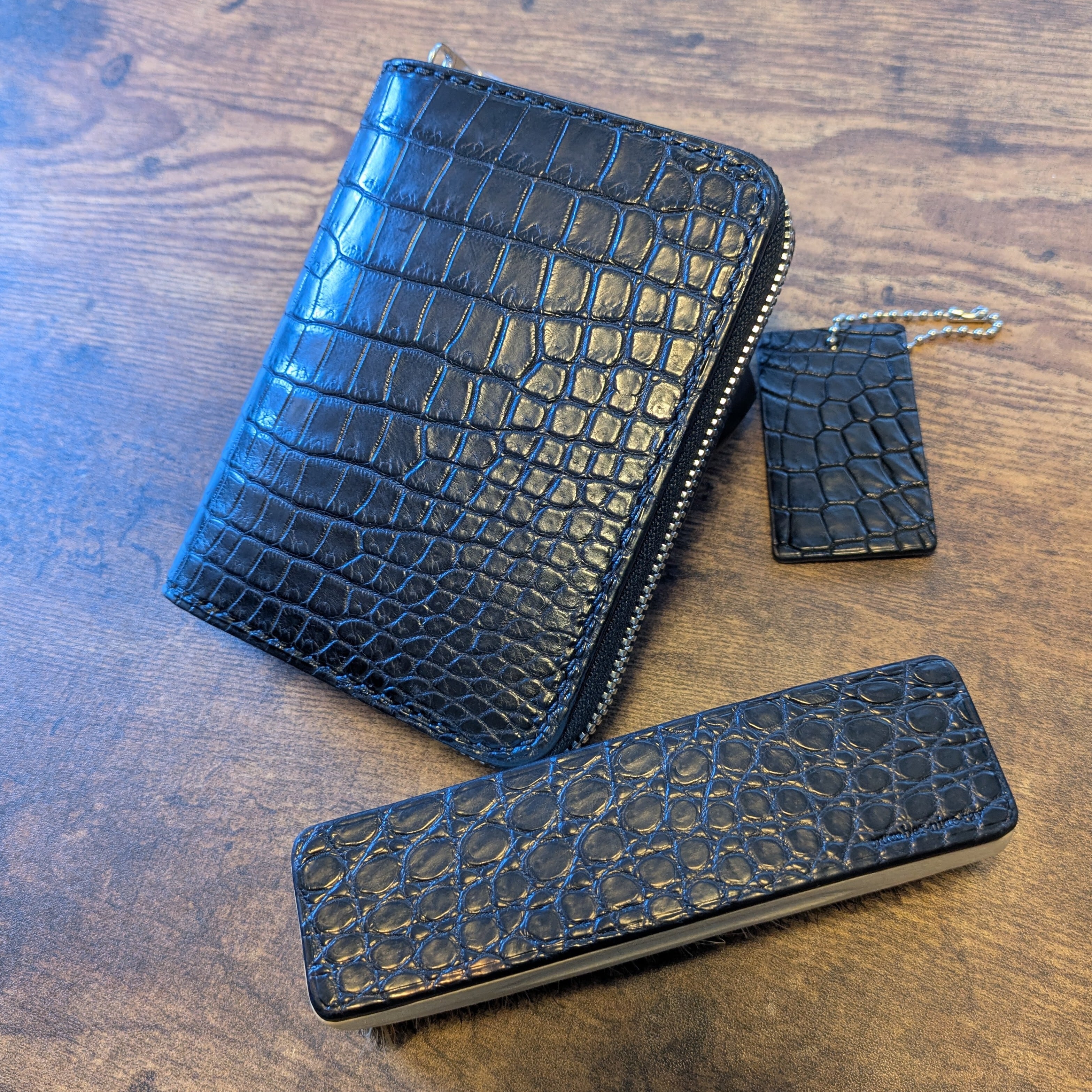 crocodile | no9ray silver&leather