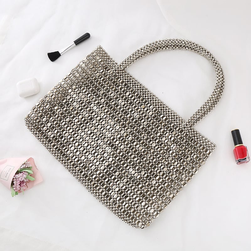 ANTEPRIMA シルバービーズトートバッグ ANTEPRIMA シルバー ビーズトートバッグ キラキラ 美品 定番人気