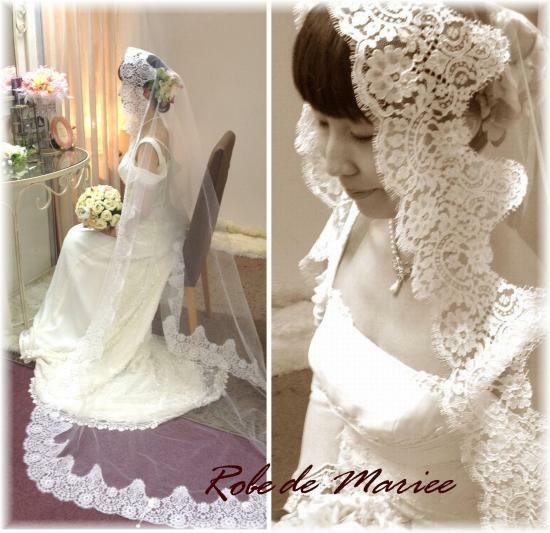 サンプル処分特価】フランスリバーレースのマリアベール | ブライダル