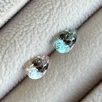 <2ピースペア> アクアマリン&ピンクモルガナイト ペアシェイプ 7x5mm