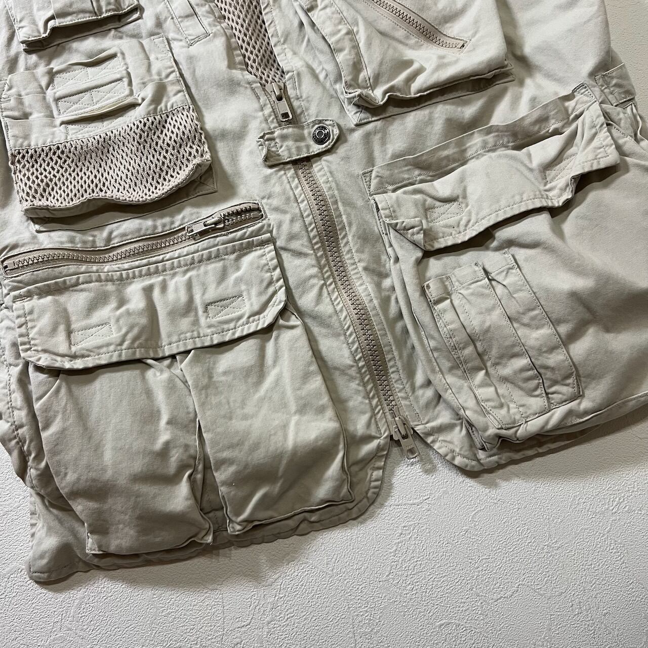 BANANA REPUBLIC メッシュ エポレット 多ポケット フィッシングベスト