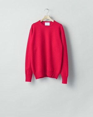 ssstein "EXTRA FINE WOOL KNIT CREW NECK LS〔RED〕"