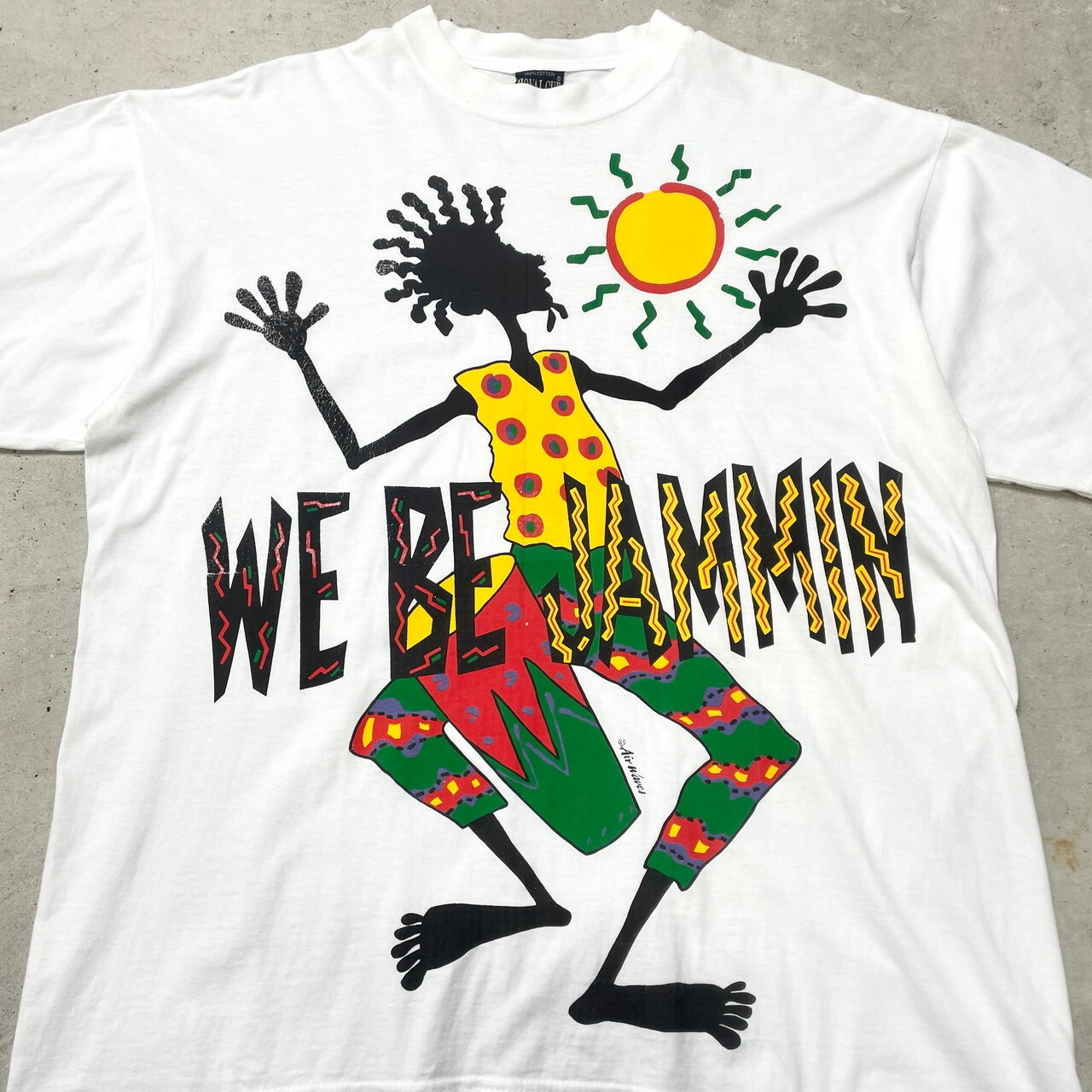 WE BE JAMMIN Air Waves プリント Tシャツ ジャマイカ レゲエ メンズXL 