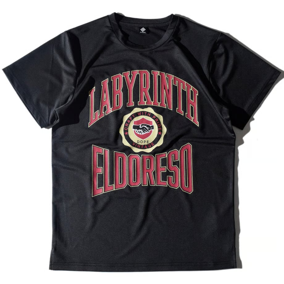 ELDORESO(エルドレッソ)Labyrinth Tee -Black メンズレディースランニングTシャツ
