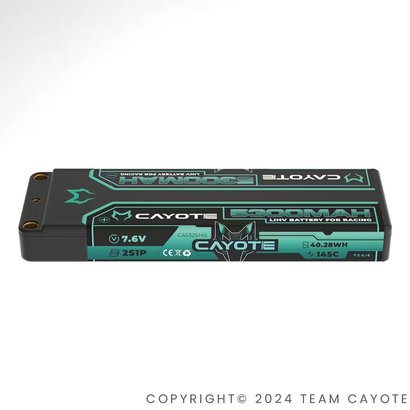 CYE532S145 レーシングリポバッテリー 5300mAh ,145C ,2S1P ,7.6V
