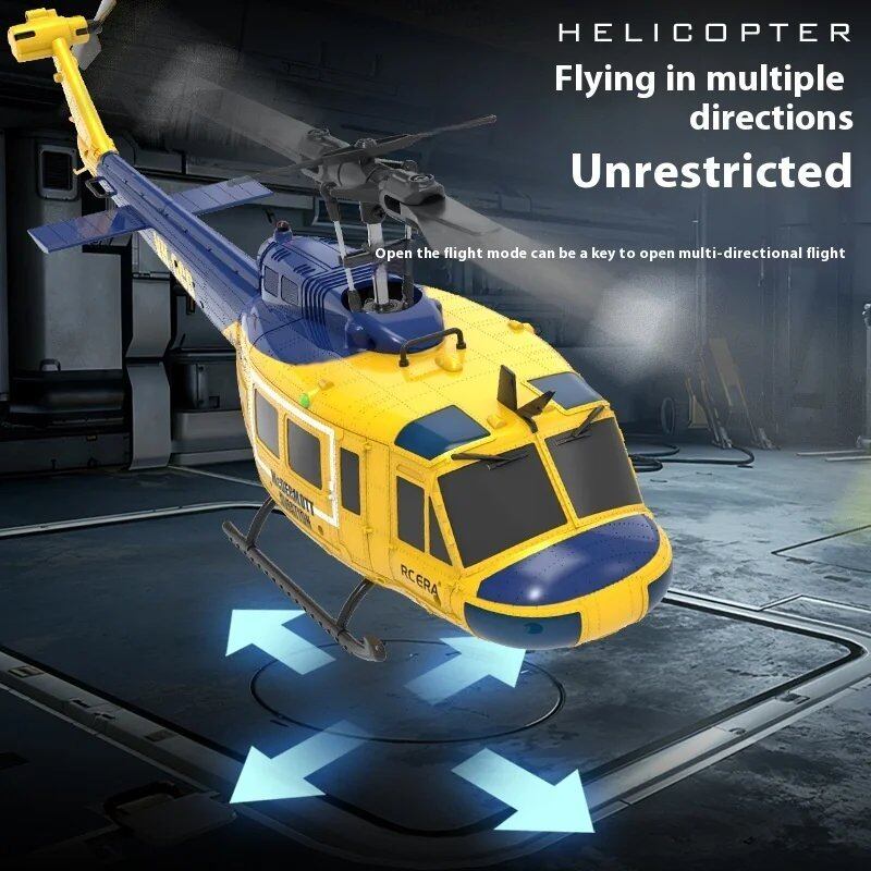 C032 6chスタントヘリ 逆飛行UH-1風 ミリタリー模型 RC ラジコン