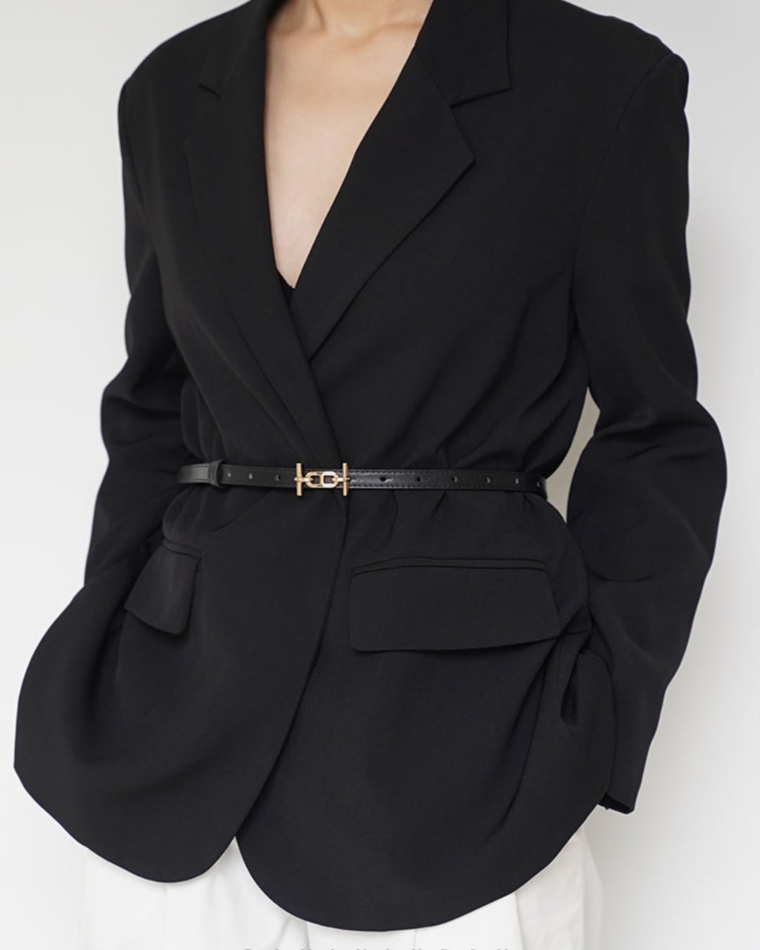 ピンバックルレザーベルト G25128