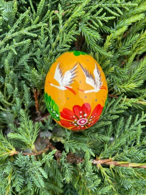 ペトリキウカ塗りのイースター・エッグ 4cm　ホメンコ作