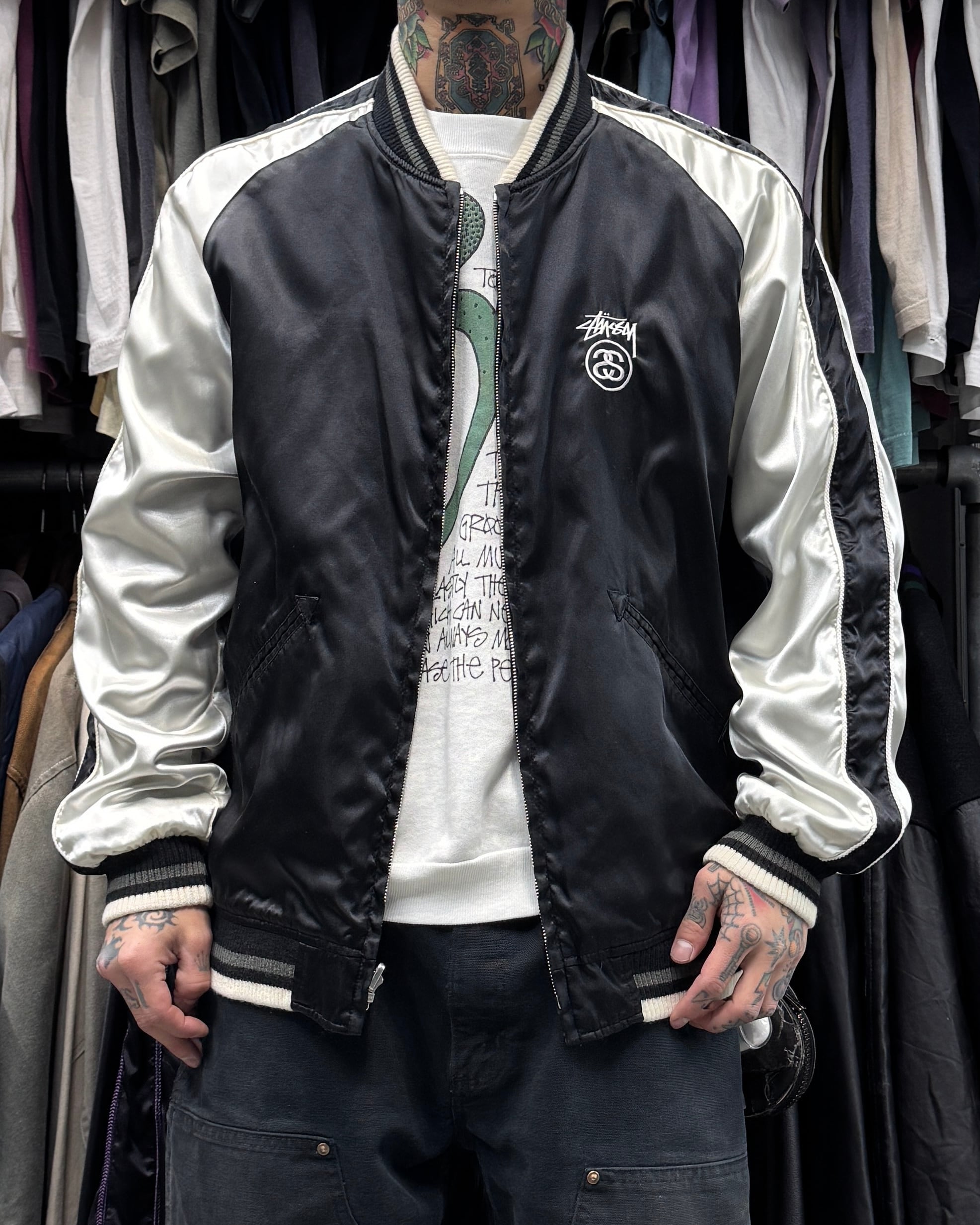Special!!】00's old stussy Souvenir Jacket “スカジャン” “Skull