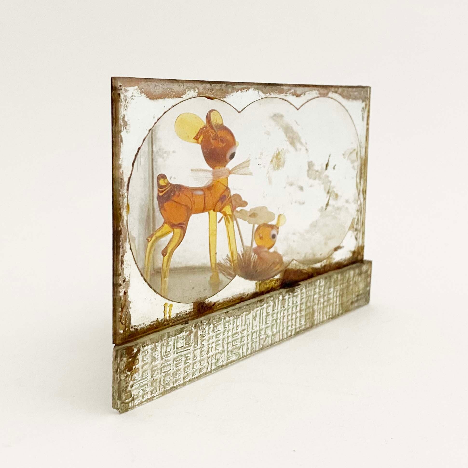 ヴィンテージ ガラス細工（バンビ）