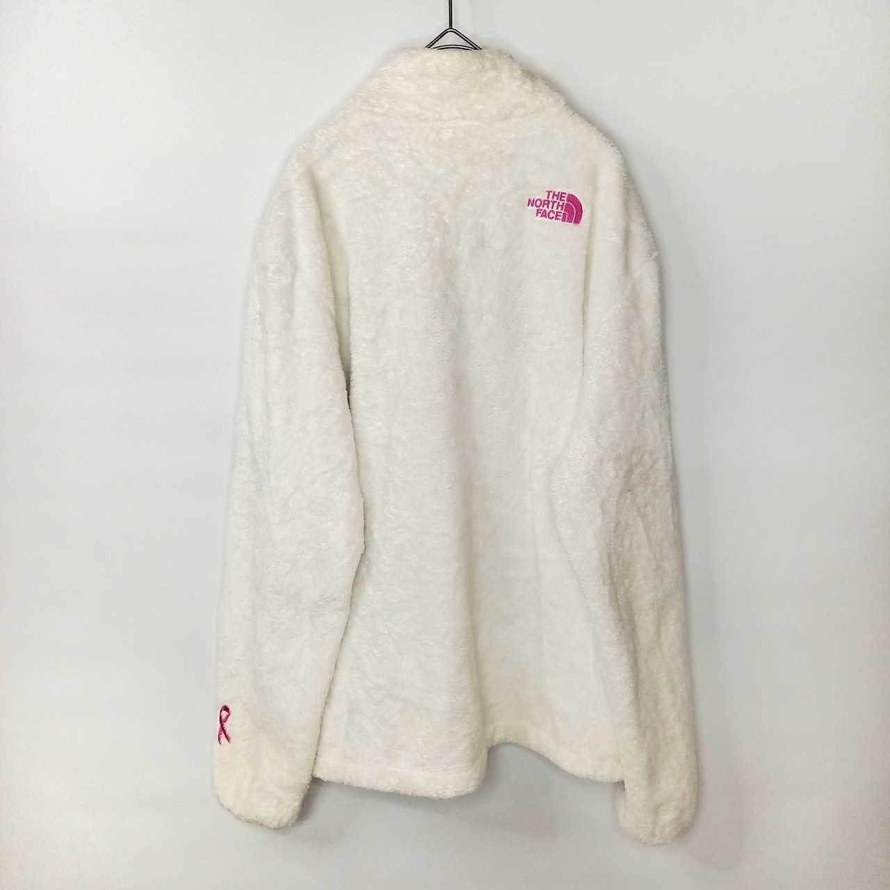 ノースフェイス　ボアフリース　ジャケット　ブルゾン　裏起毛　裏ボア　刺繍　ホワイト　L