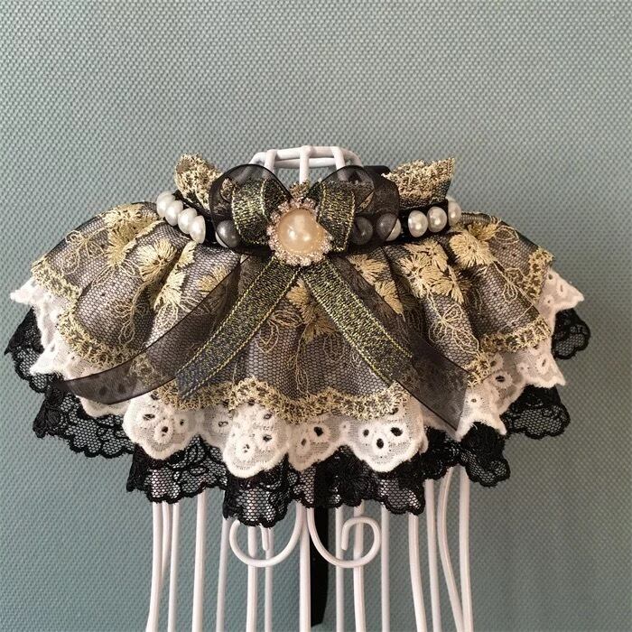 猫さん用シックなレースアクセサリー レーススタイ