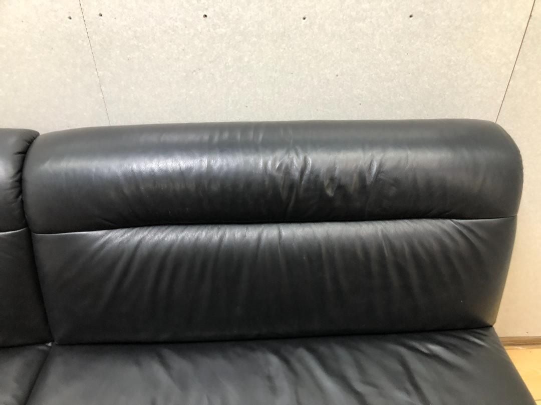 JOOP! ヨープ himolla ヒモラ ドイツ製 本革 3人掛けソファ ブラック