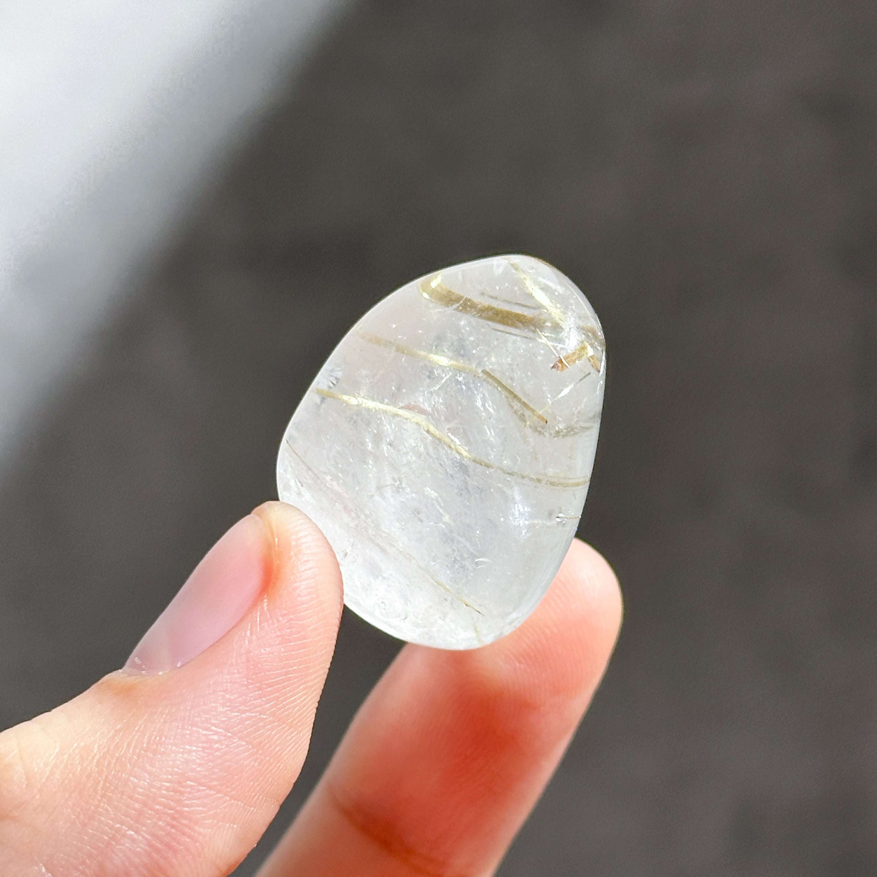 マニハール産 ルチルインクォーツ マニハール産ルチルクォーツルース MAHRU-008｜浄化力の強いヒマラヤ