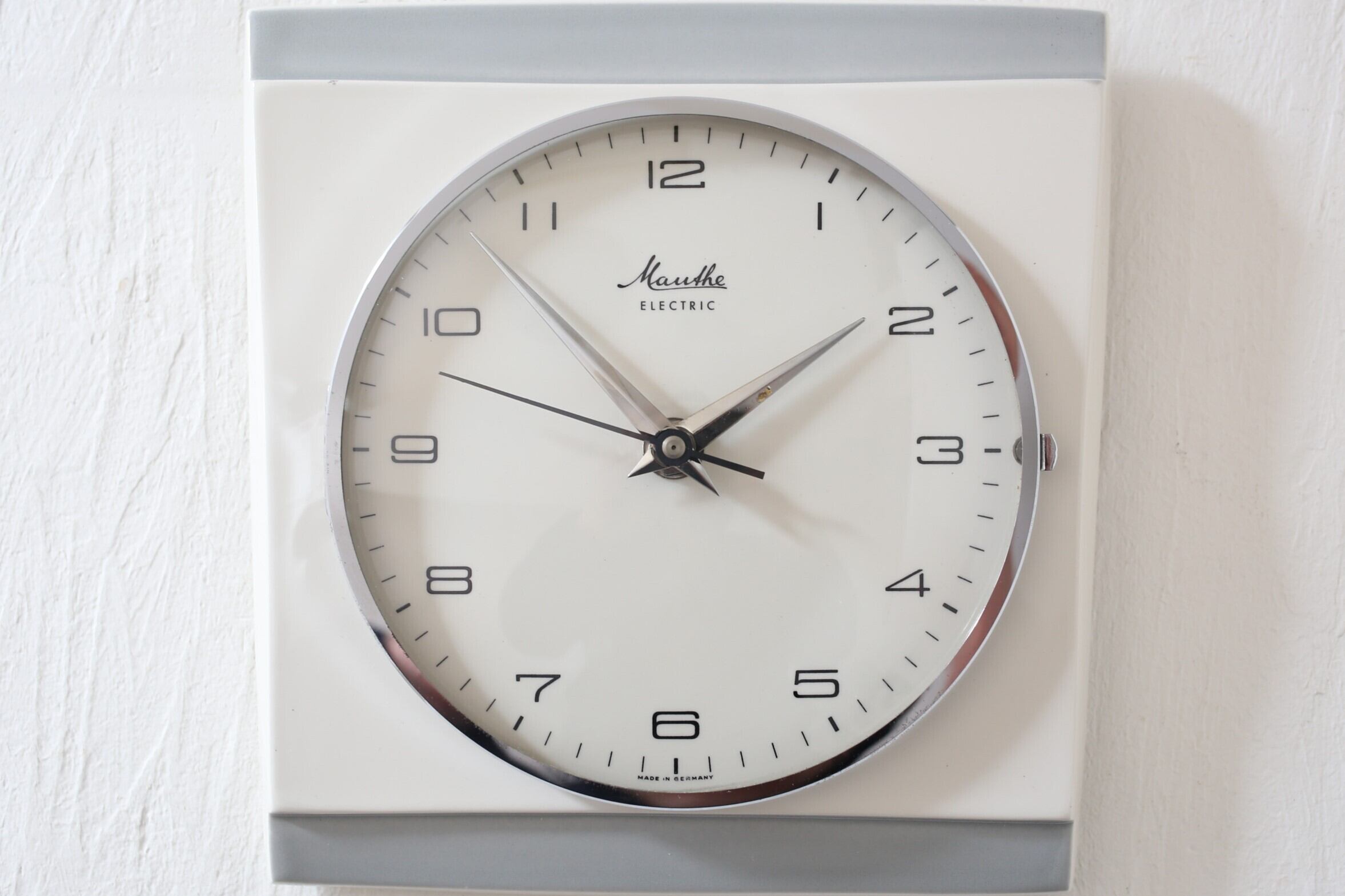 ドイツMauthe '50 BrassTableClock 真鍮置時計 順調稼働 Movement