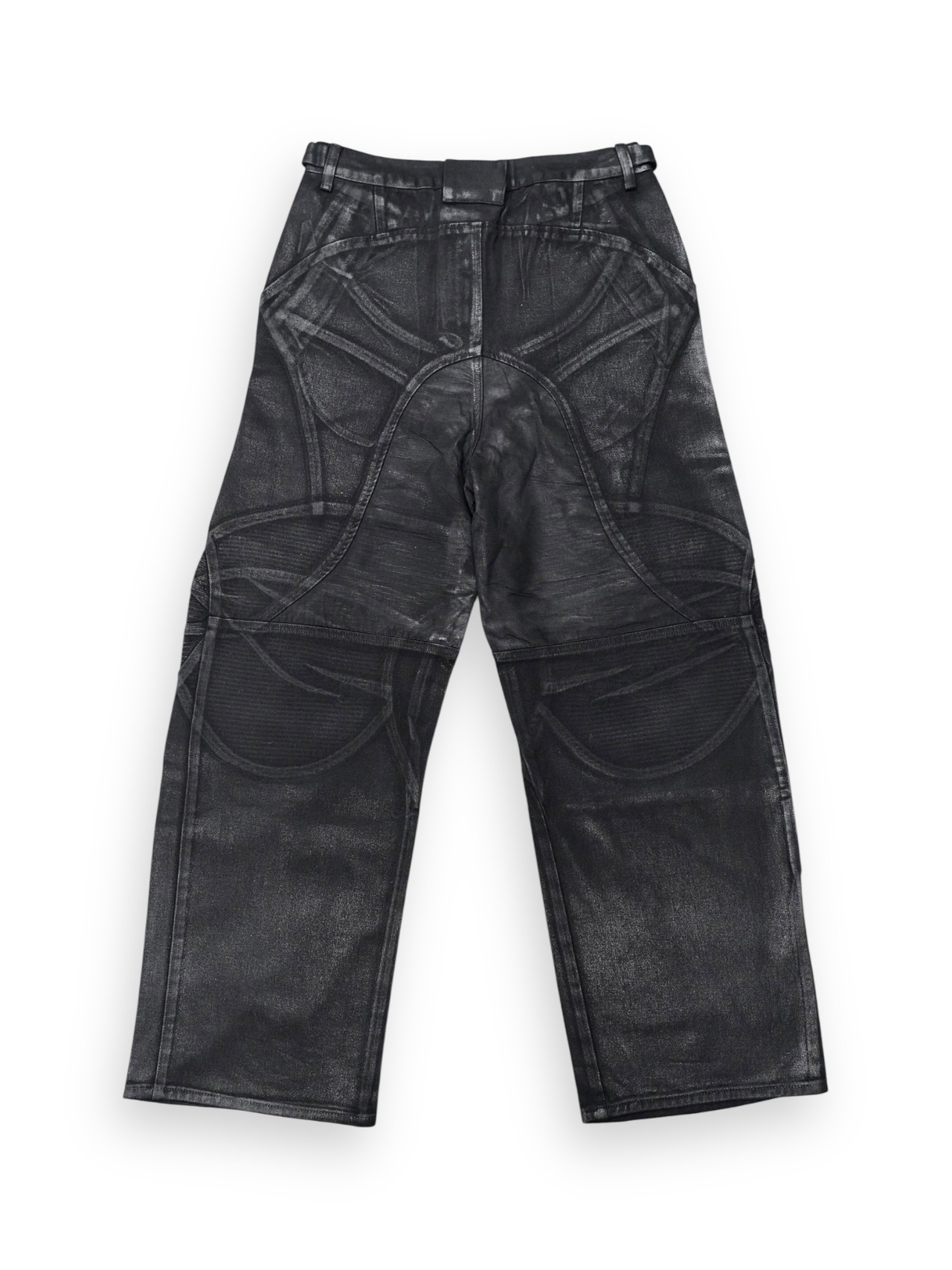 【PLANET STUDIO】Wax Coating Switching Baggy Denim Pants