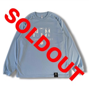 BASIC LOGO SL-LONGTEE(DRY) color Lightblue×White