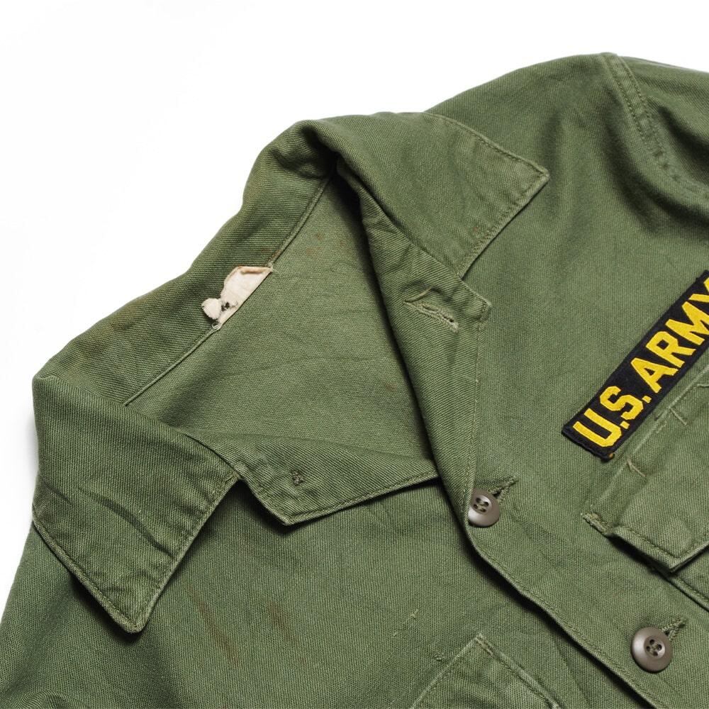美品USMC OG107 60s 筒袖1st ユーティリティシャツ M 実物 U.S.ARMY 60年代 USA製 OG-107 ユーティリティシャツ UTILITY SHIRT