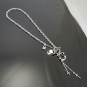 RHYTHMIC HORSESHOE LARGE with CROSSES T-BAR NECKLACE / リズミックホースシュー・L ウィズ クロス Tバー ネックレス