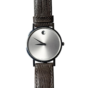 MOVADO silver dial quartz watch “Museum”