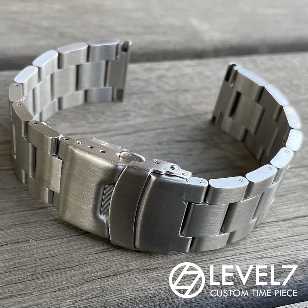 セール特別価格 時計 ベルト 20mm 3連 オイスター ステンレス シルバー 腕時計用ベルト