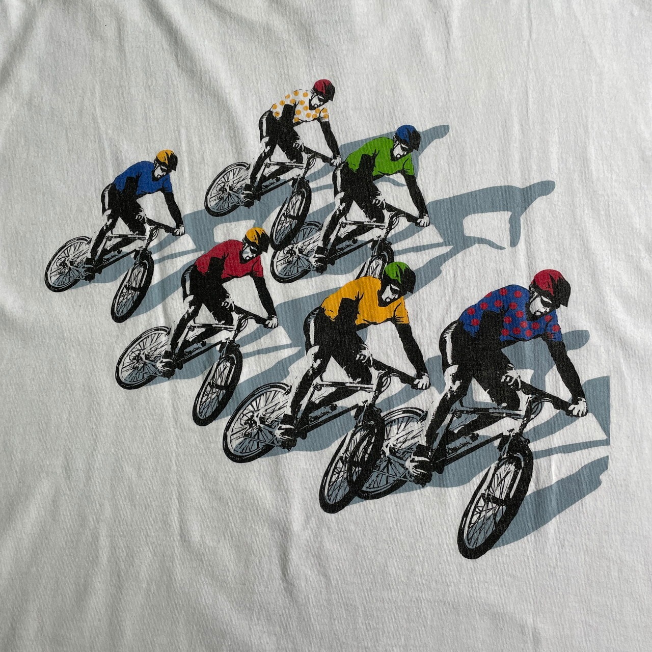 90年代 USA製 Columbia コロンビア サイクリング 両面プリントTシャツ 